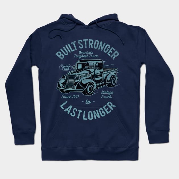 Vintage Pick-up Truck Design Hoodie by AmberDawn